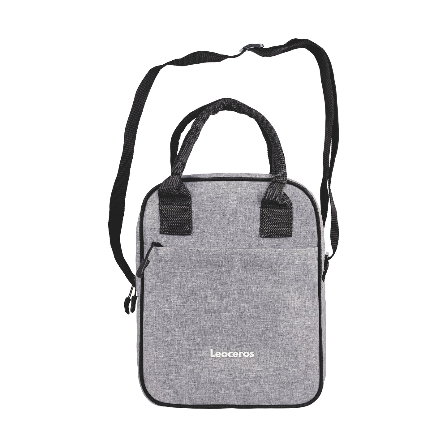 Lunch Bag with Shoulder Strap Grey & White