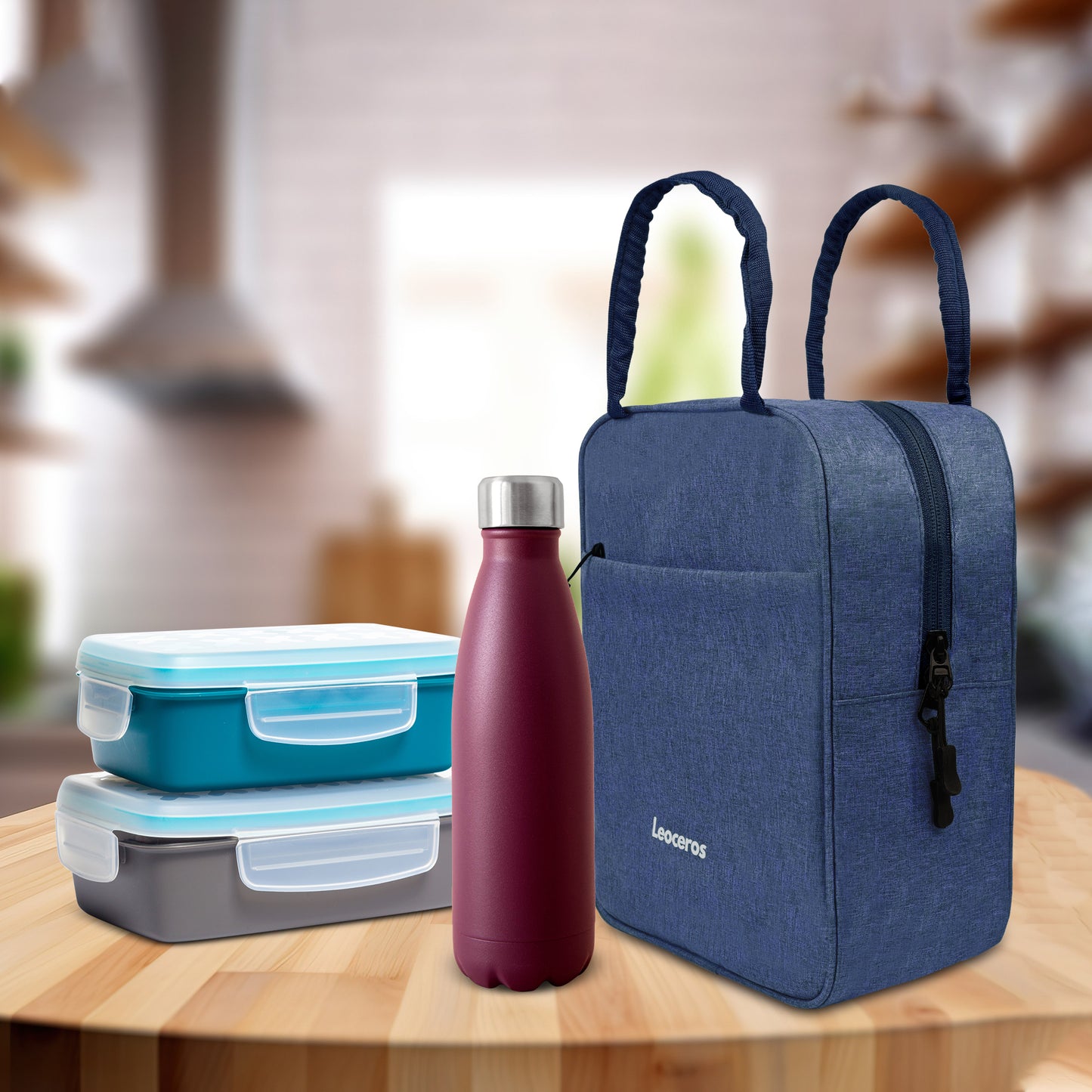 Blue Tiffin Bag For Office