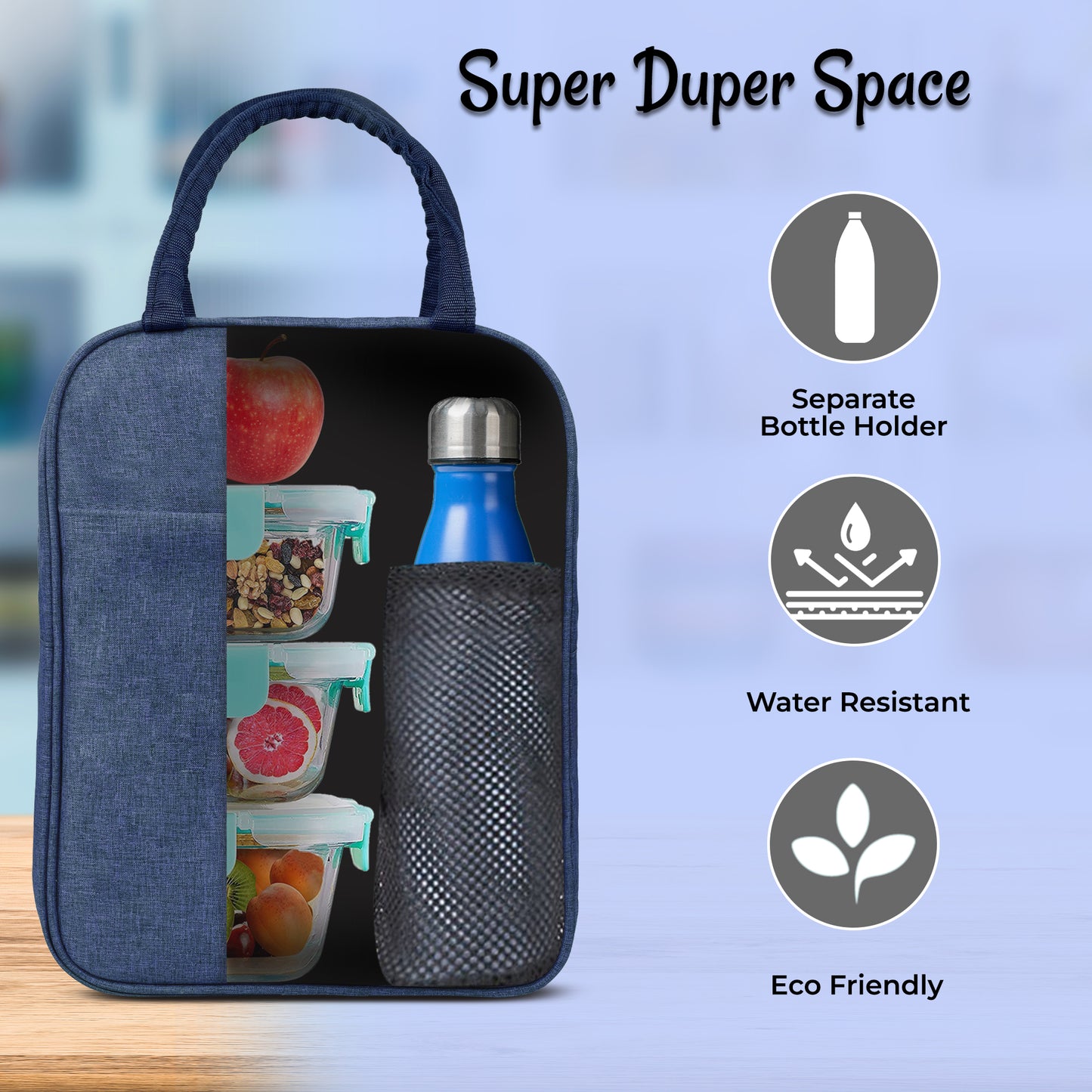 Blue Tiffin Bag For Office