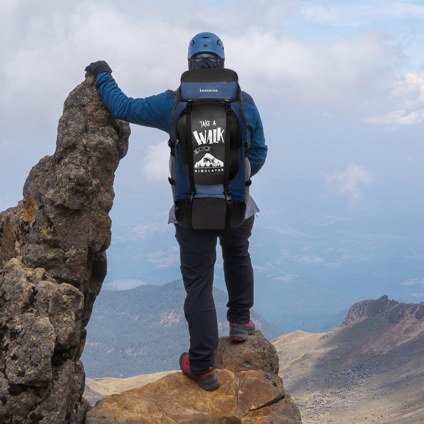 Water Proof 65 Litre Blue Hiking Backpack
