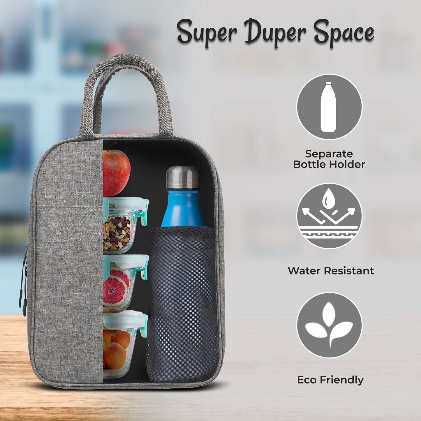 Grey Tiffin Bag For Office